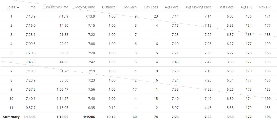 Mile Splits