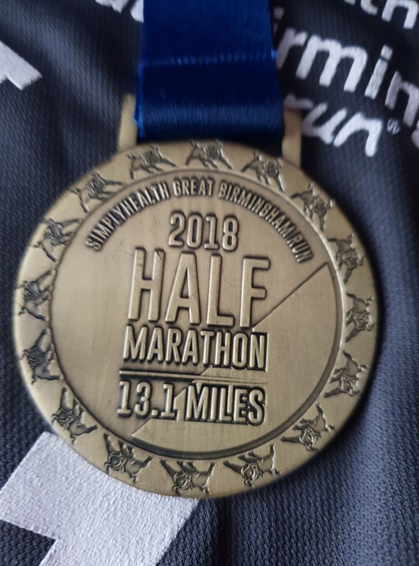 Simplyhealth Birmingham Half Marathon 2018 Medal Front