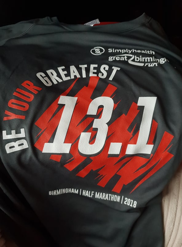 Simplyhealth Birmingham Half Marathon 2018 T-shirt