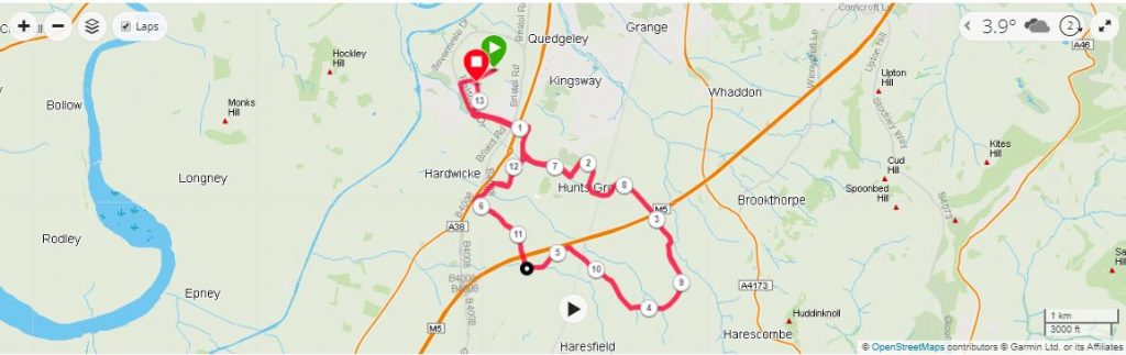 Gloucester Half Marathon Map
